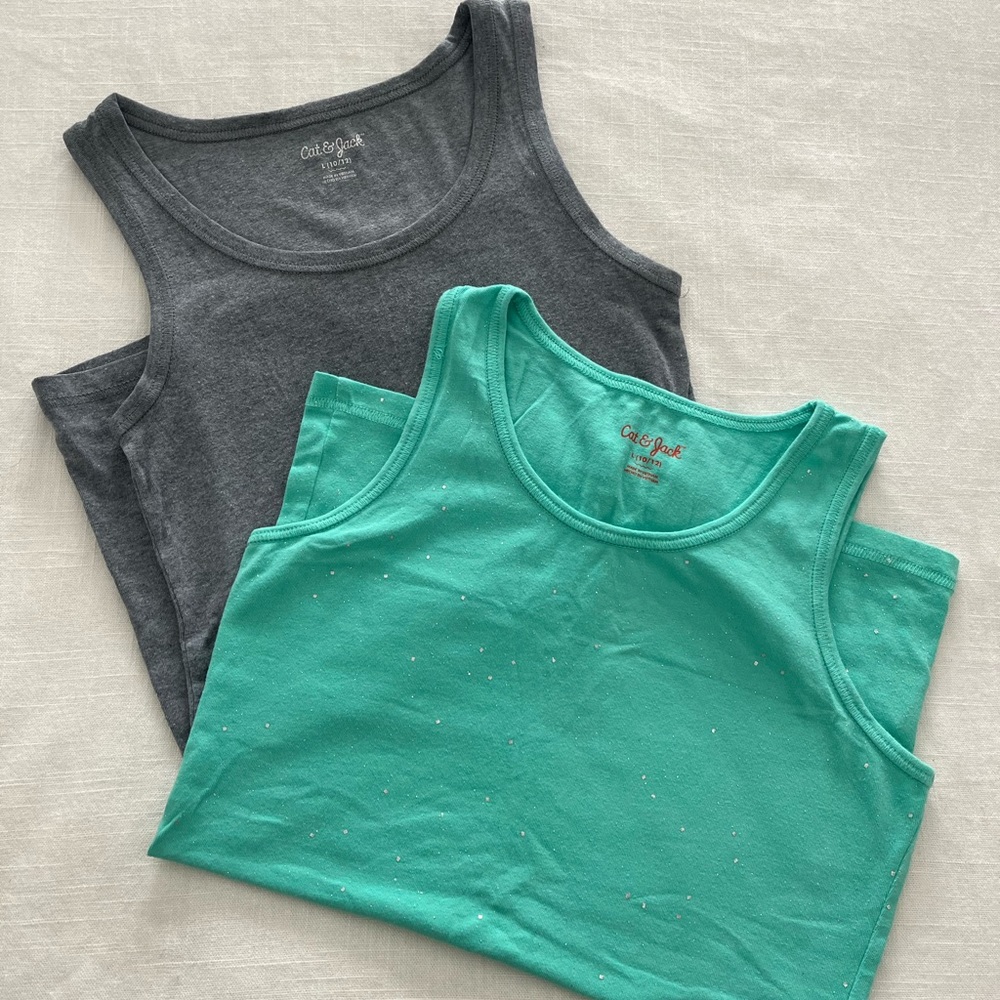 2 girls tank tops - size large 10-12